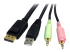 StarTech.com 6ft 4-in-1 USB DisplayPort® KVM Switch Cable w/ Audio & Microphone (DP4N1USB6) - Nærbilde