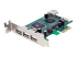 Startech 4 Port PCI Express Low Profile High Speed USB Card - Venstre vinkel