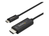 Startech 3ft (1m) USB C to HDMI Cable, 4K 60Hz USB Type C to HDMI 2.0 Video Adapter Cable, Thunderbolt 3 Compatible, Laptop to HDMI Monitor/Display, DP 1.2 Alt Mode HBR2 Cable, Black - Høyre vinkel